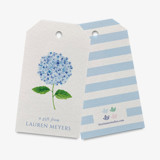 Custom Blue Hydrangea Gift Tags (Set of 24) Holiday Gift Tags