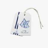 Blue Christmas Bells Gift Tags (Set of 24) Holiday Gift Tags