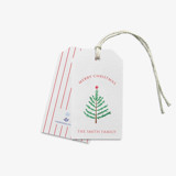 Personalized Christmas Evergreen Branch Gift Tags (Set of 24) Holiday Gift Tags