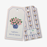 Personalized Peonies in Ginger Jar Gift Tags (Set of 24) Holiday Gift Tags