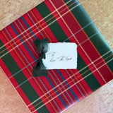 Holiday Handmade Paper Gift Tags with Forest Green Bow | Set of 10 | Custom Text Holiday Gift Tags