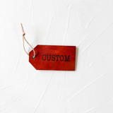Personalized Leather Gift Tag, Set of 4 Holiday Gift Tags